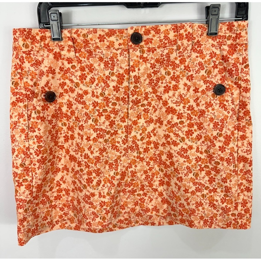 Wild Fable Ditsy Floral Mini Skirt Adjustable Waist Boho Mod 70s Retro Size 6